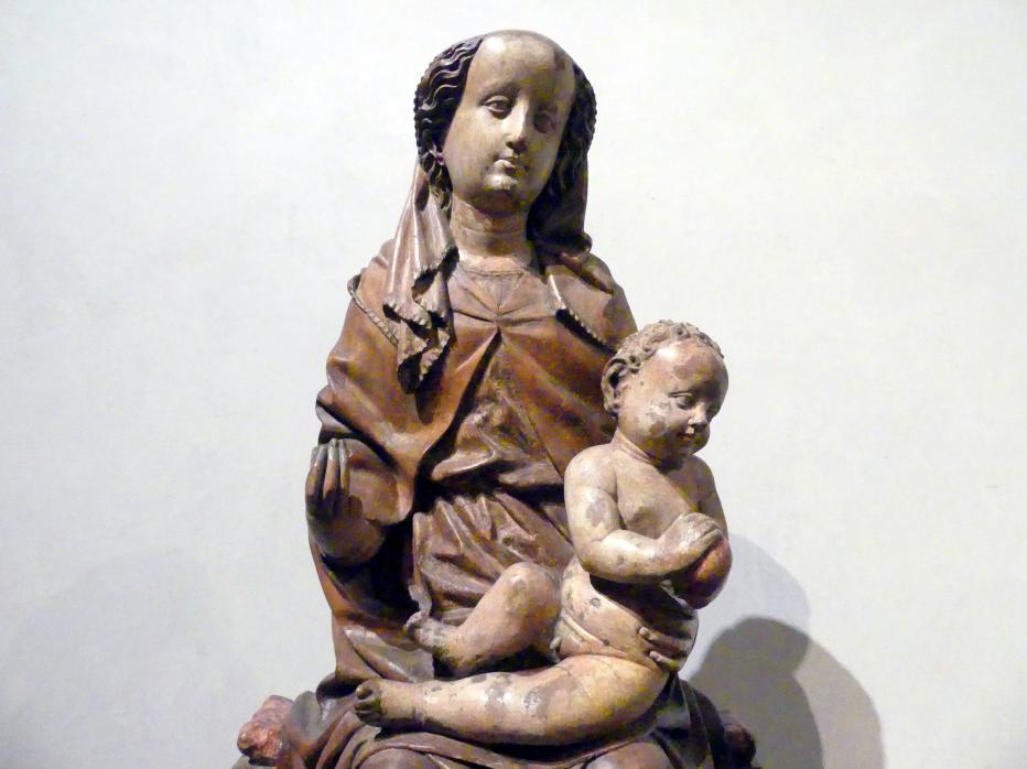 Meister von Berghofen (1440–1445), Thronende Madonna mit Kind, Prag, Nationalgalerie im Agneskloster, Saal J, um 1440, Bild 4/7