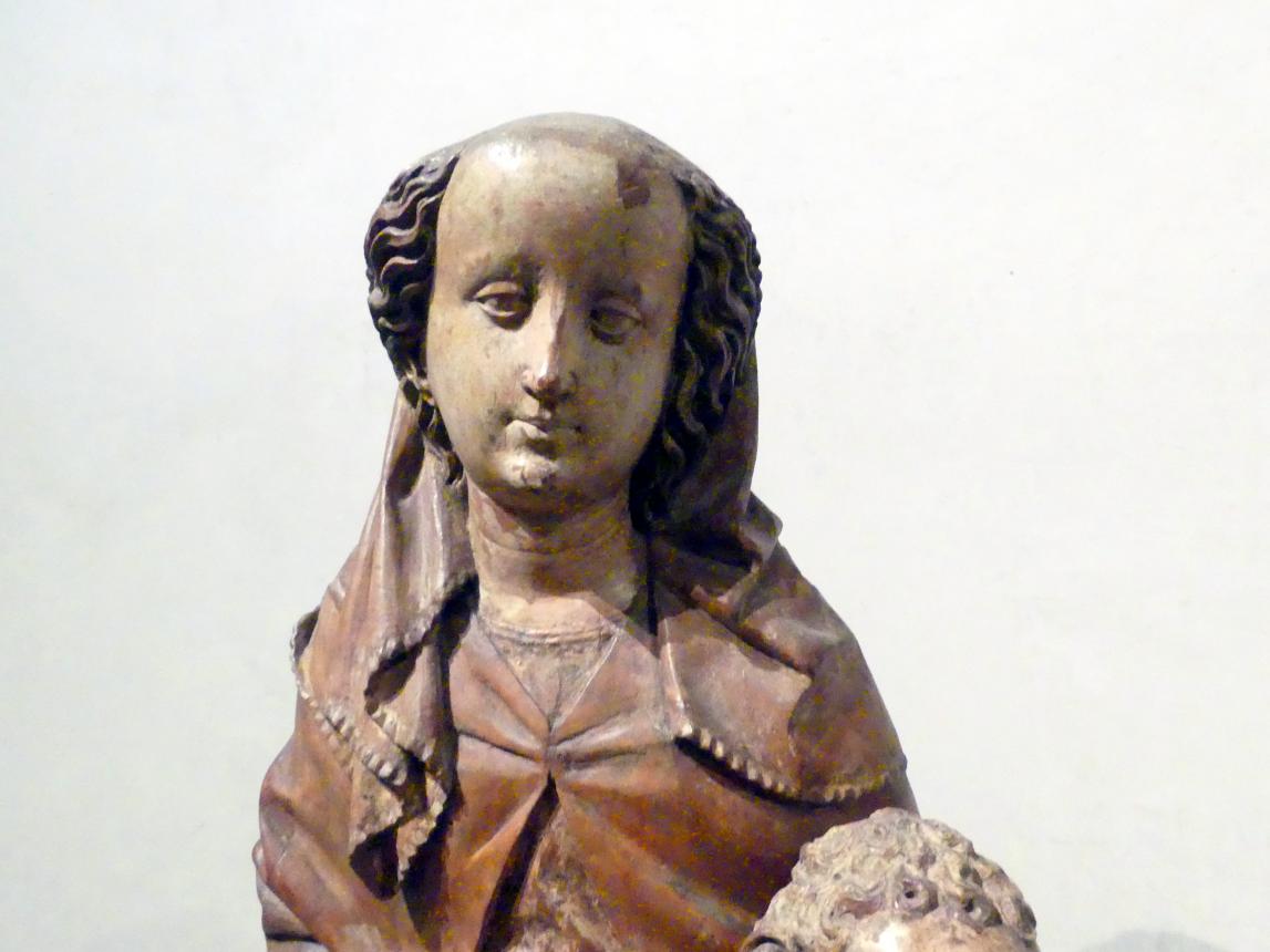 Meister von Berghofen (1440–1445), Thronende Madonna mit Kind, Prag, Nationalgalerie im Agneskloster, Saal J, um 1440, Bild 6/7