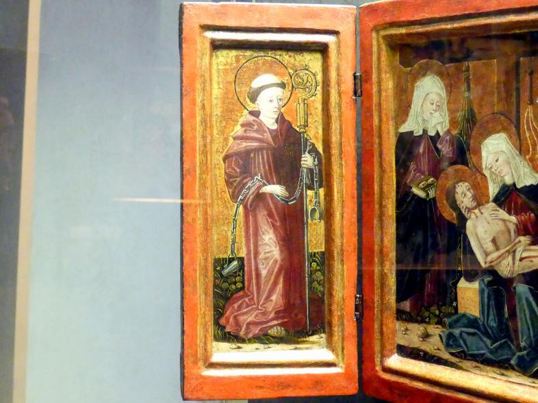Altarbild mit Pietá und den hll. Ottilie und Apollonia, Prag, Nationalgalerie im Agneskloster, Saal K, um 1480, Bild 3/5