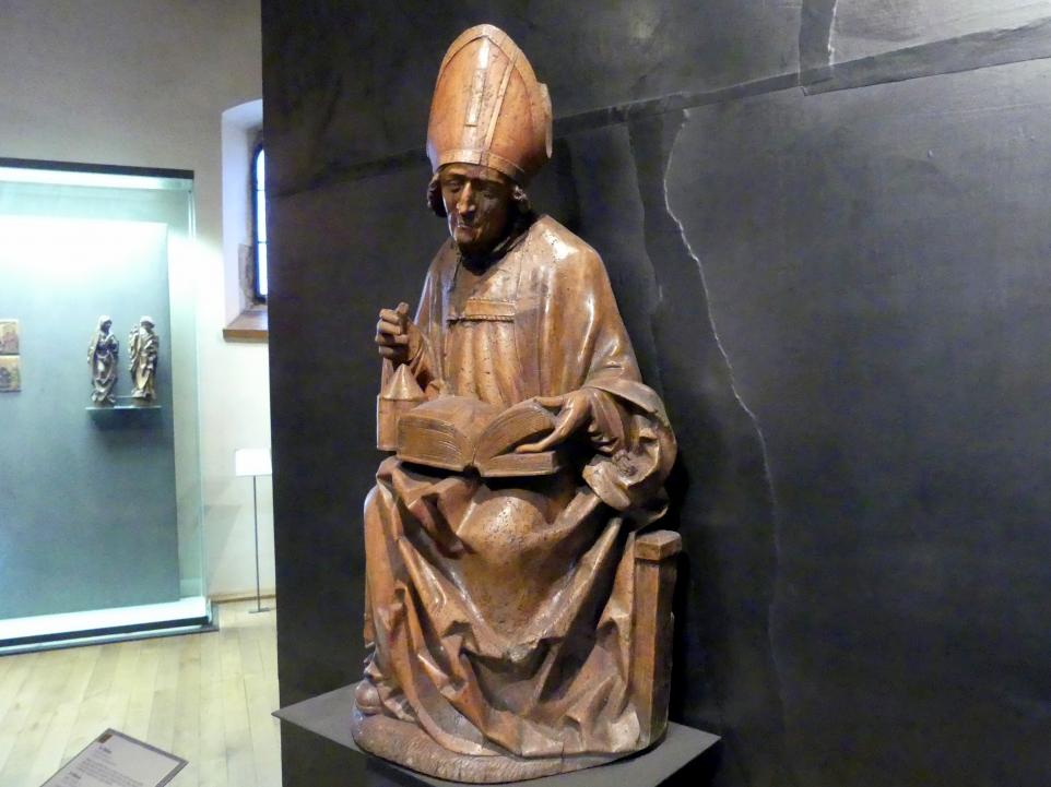 Heiliger Bischof, Prag, Nationalgalerie im Agneskloster, Saal K, um 1490, Bild 3/5