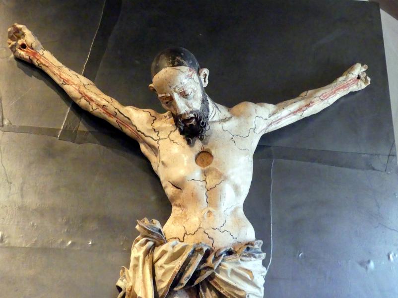 Gekreuzigter Christus, Kaaden (Kadaň), ehem. Franziskanerkloster der Vierzehn Nothelfer, jetzt Prag, Nationalgalerie im Agneskloster, Saal L, um 1516–1520, Bild 2/4