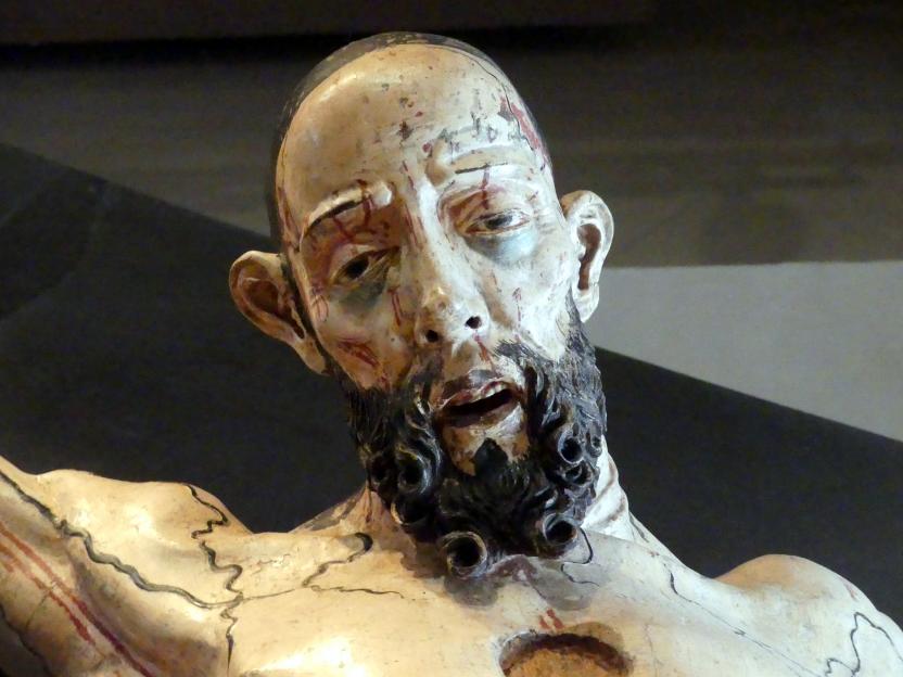 Gekreuzigter Christus, Kaaden (Kadaň), ehem. Franziskanerkloster der Vierzehn Nothelfer, jetzt Prag, Nationalgalerie im Agneskloster, Saal L, um 1516–1520, Bild 3/4