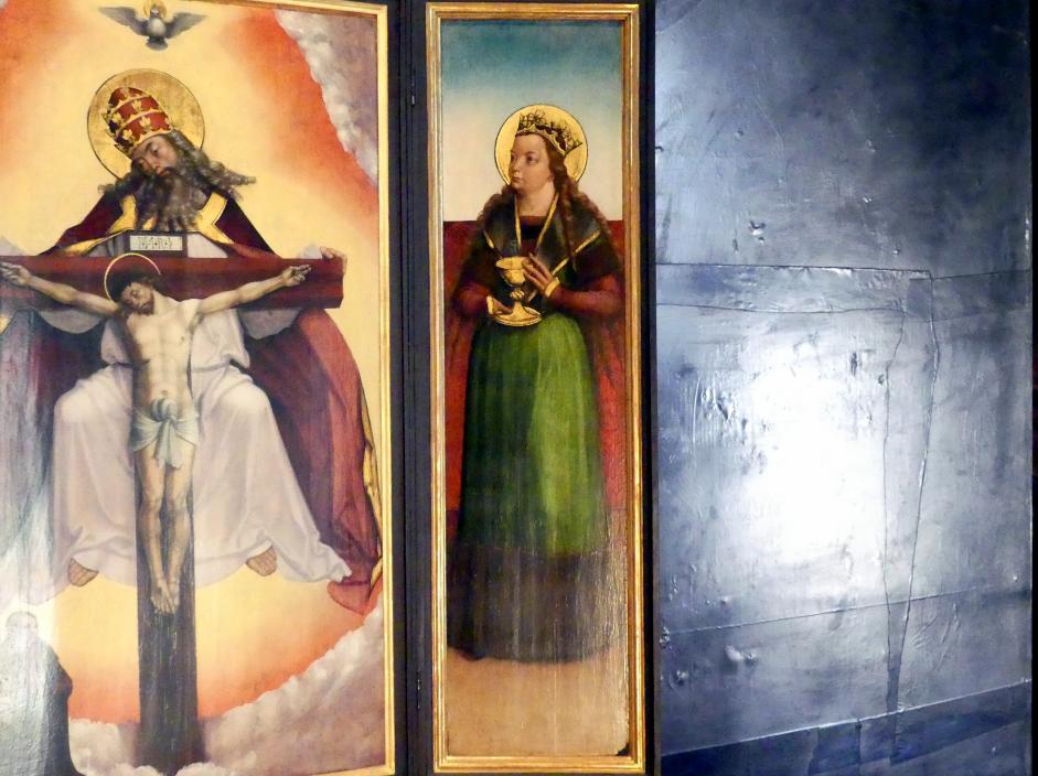 Meister des Leitmeritzer Altars (1500–1515), Dreifaltigkeitsaltar, Prag, Nationalgalerie im Agneskloster, Saal L, nach 1510, Bild 3/5