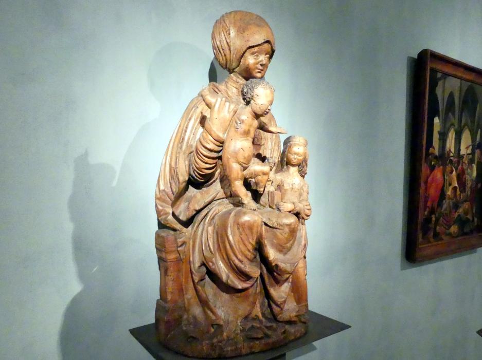 Meister der Grablegung von Sedlec (1520), Heilige Anna Selbdritt, Prag, Nationalgalerie im Agneskloster, Saal N, um 1520, Bild 3/5