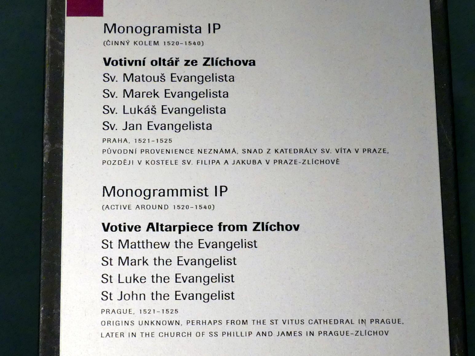 Monogrammist IP (Meister IP) (1520–1530), Votivaltar von Slichow (Zlíchov), Prag, Nationalgalerie im Agneskloster, Saal N, 1521–1525, Bild 5/5