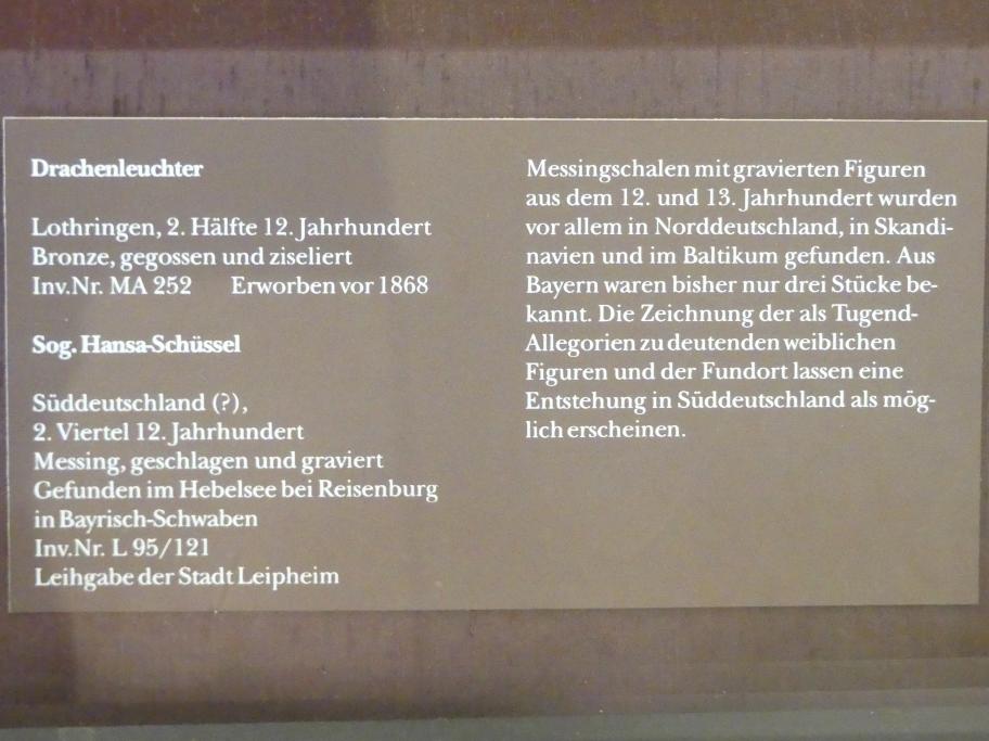 Sog. Hansa-Schüssel, München, Bayerisches Nationalmuseum, Saal 1, 2. Viertel 12. Jhd., Bild 2/2