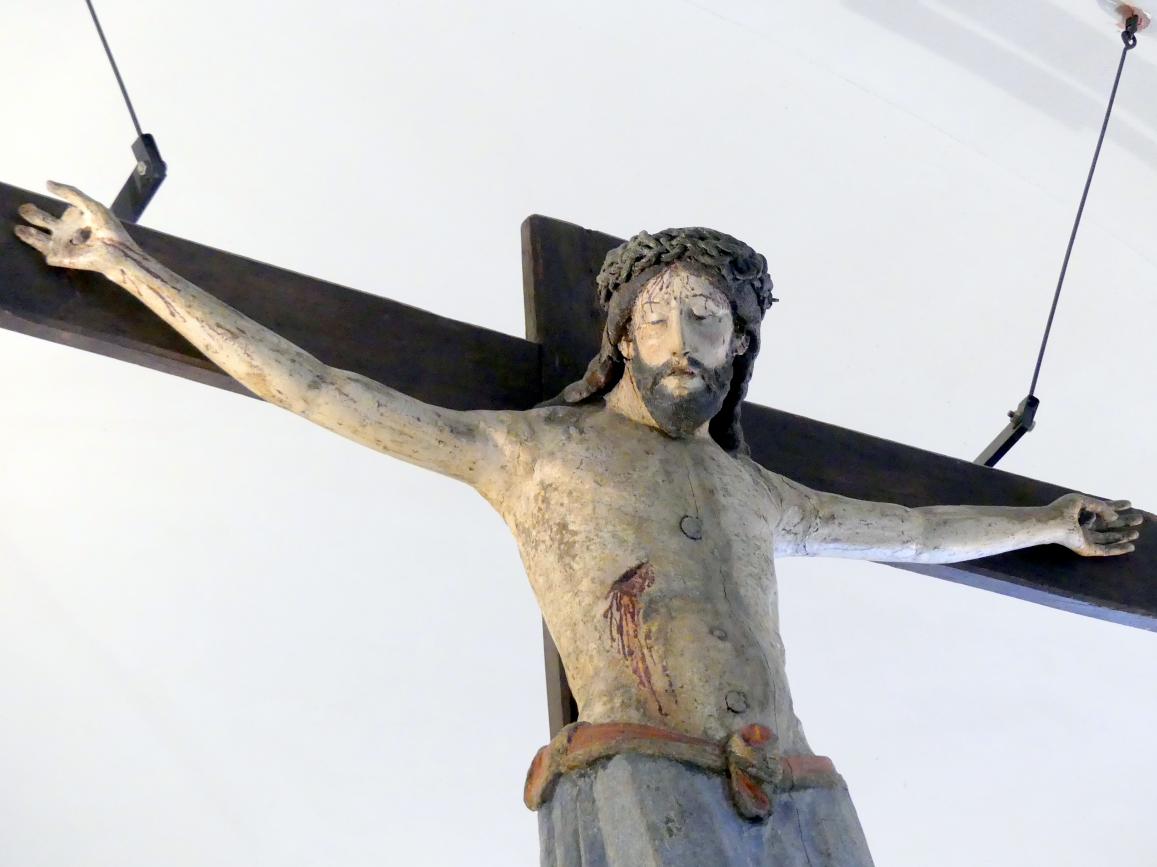 Kruzifix, Bamberg, Kirche St. Jakob, jetzt München, Bayerisches Nationalmuseum, Saal 1, um 1240–1250, Bild 3/4