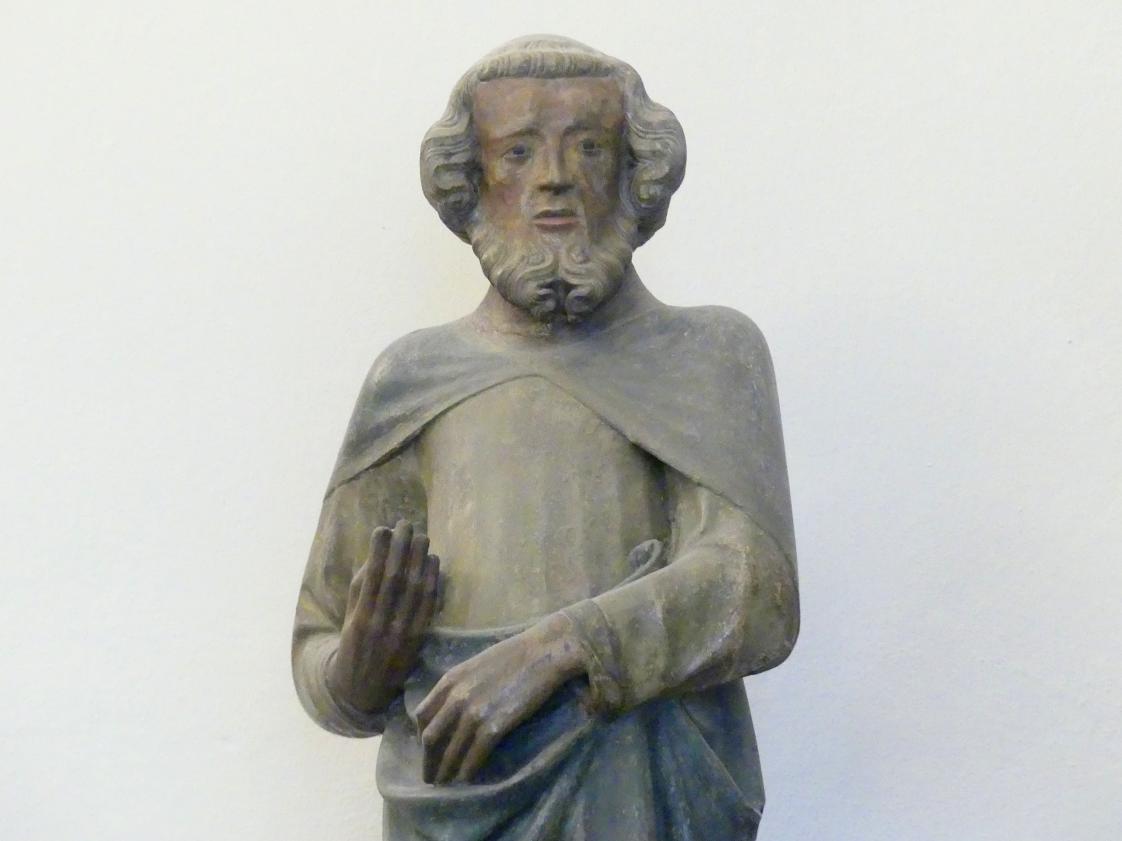 Stehender Apostel, München, Münchner Kaiserburg im Alten Hof, jetzt München, Bayerisches Nationalmuseum, Saal 2, 1324, Bild 2/3