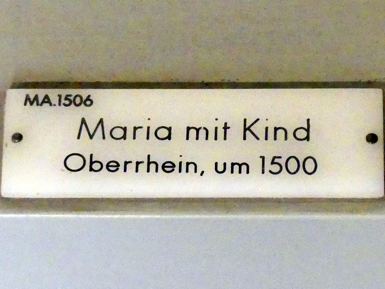 Maria mit Kind, München, Bayerisches Nationalmuseum, Saal 17, um 1500, Bild 3/3