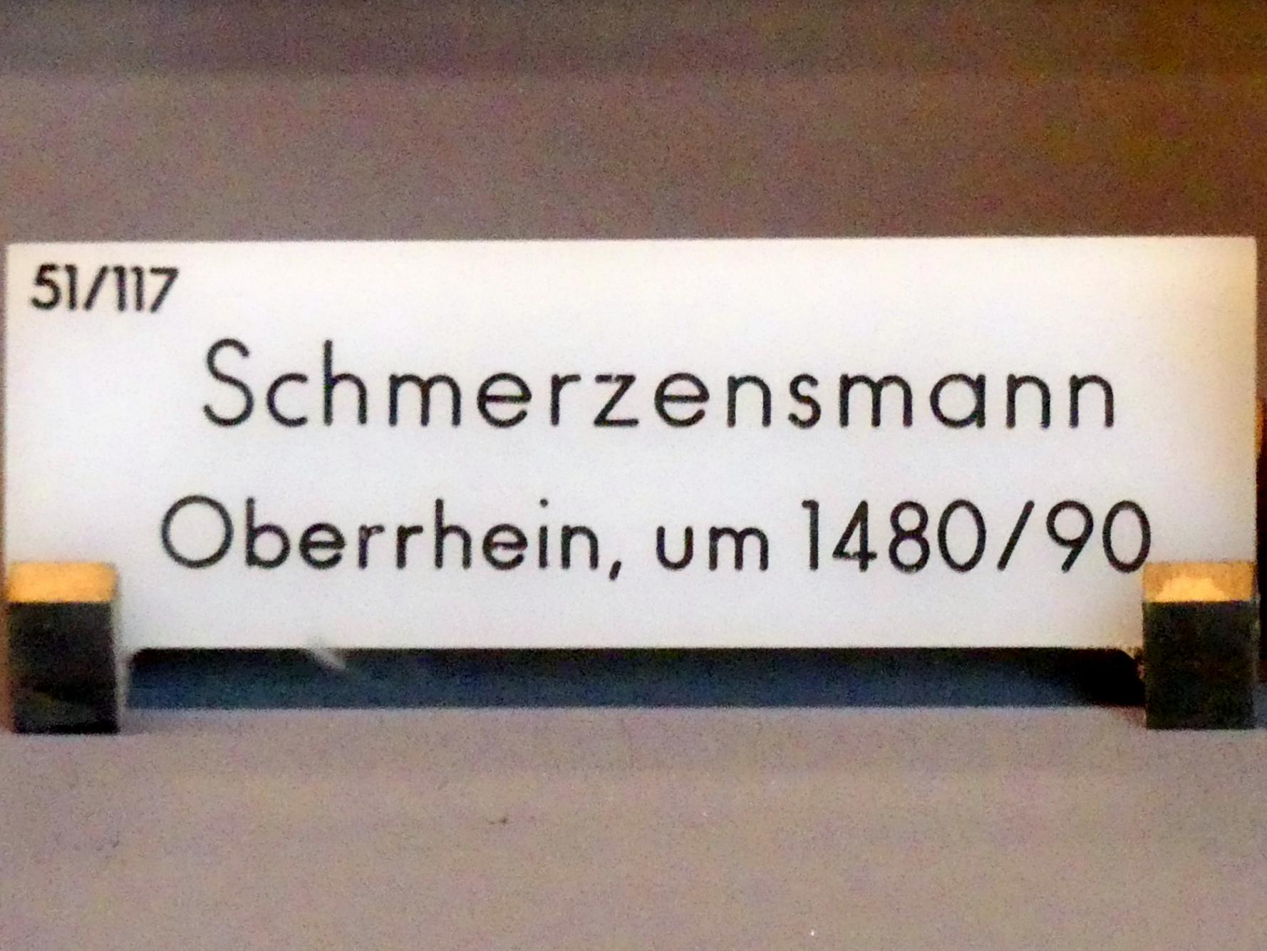 Schmerzensmann, München, Bayerisches Nationalmuseum, Saal 17, um 1480–1490, Bild 2/2