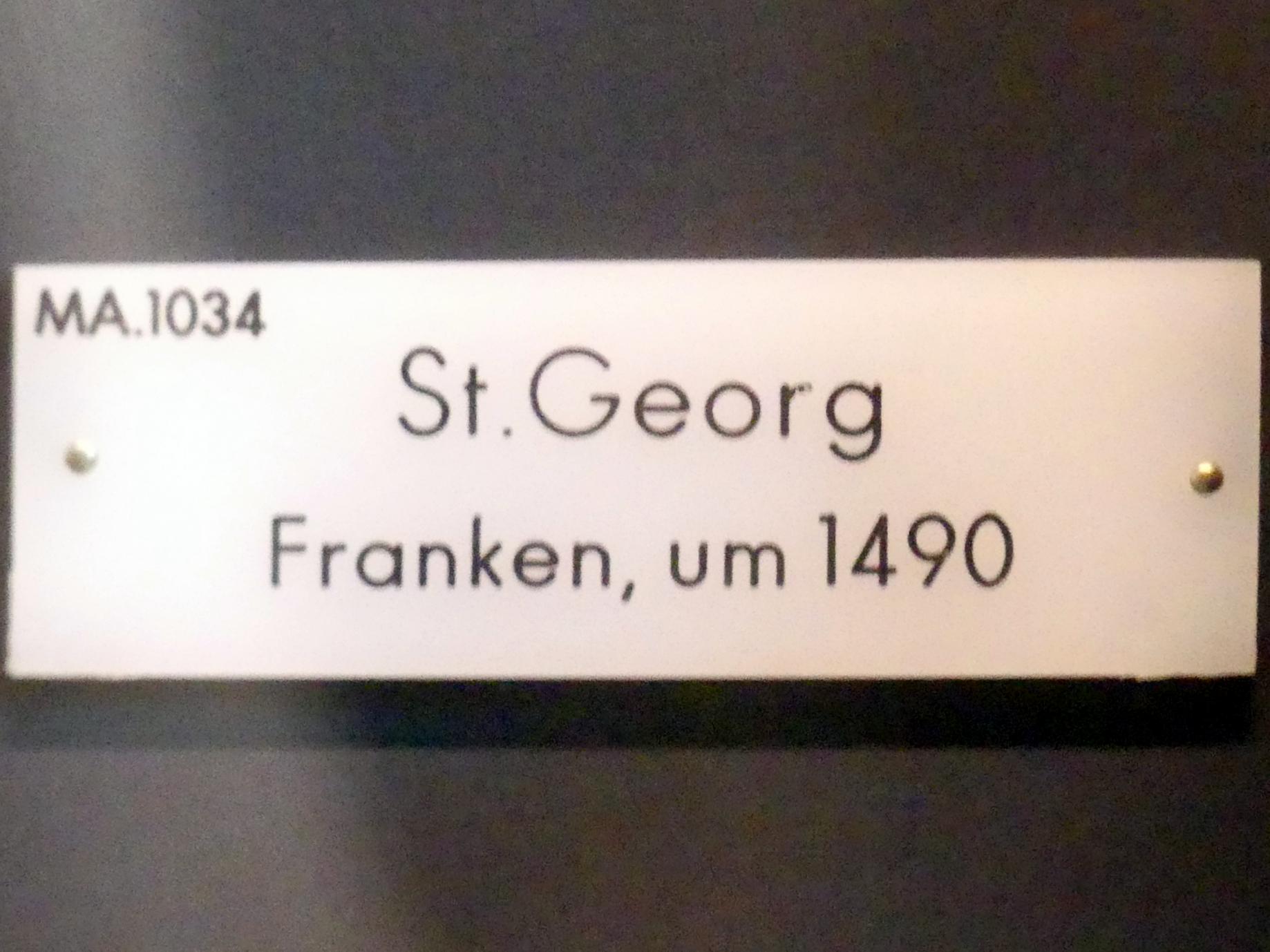 St. Georg, München, Bayerisches Nationalmuseum, Saal 17, um 1490, Bild 2/2