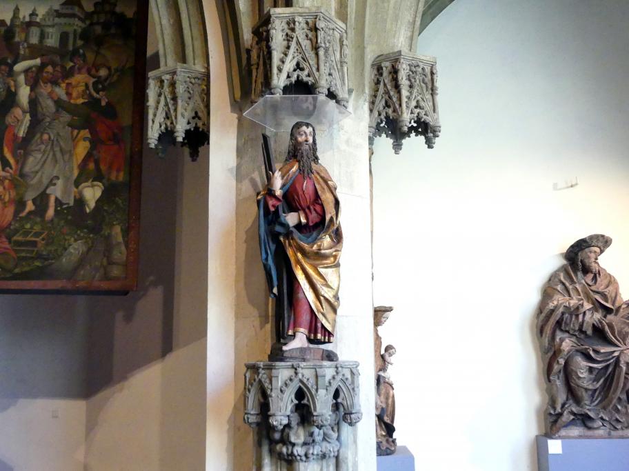 Erasmus Grasser (1480–1495), Hl. Andreas, München, Bayerisches Nationalmuseum, Saal 15, um 1480, Bild 2/5
