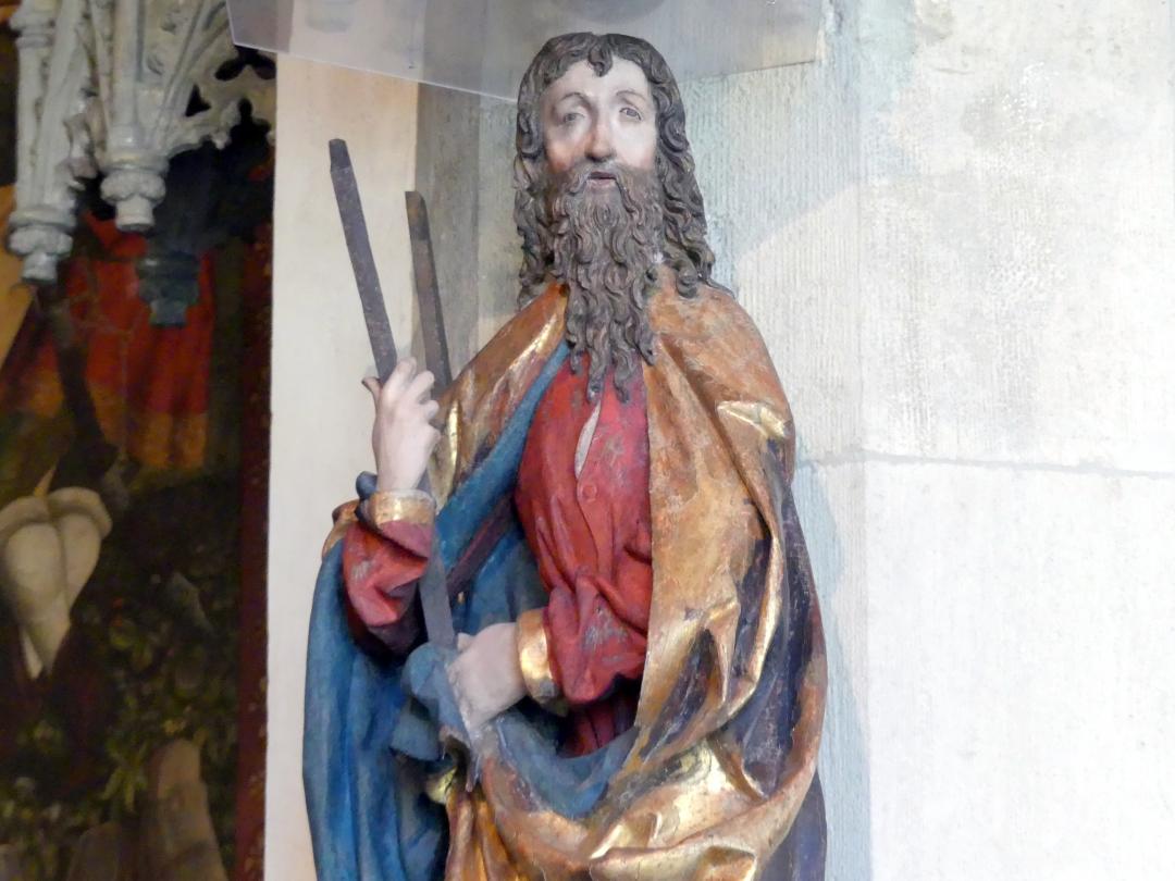 Erasmus Grasser (1480–1495), Hl. Andreas, München, Bayerisches Nationalmuseum, Saal 15, um 1480, Bild 4/5