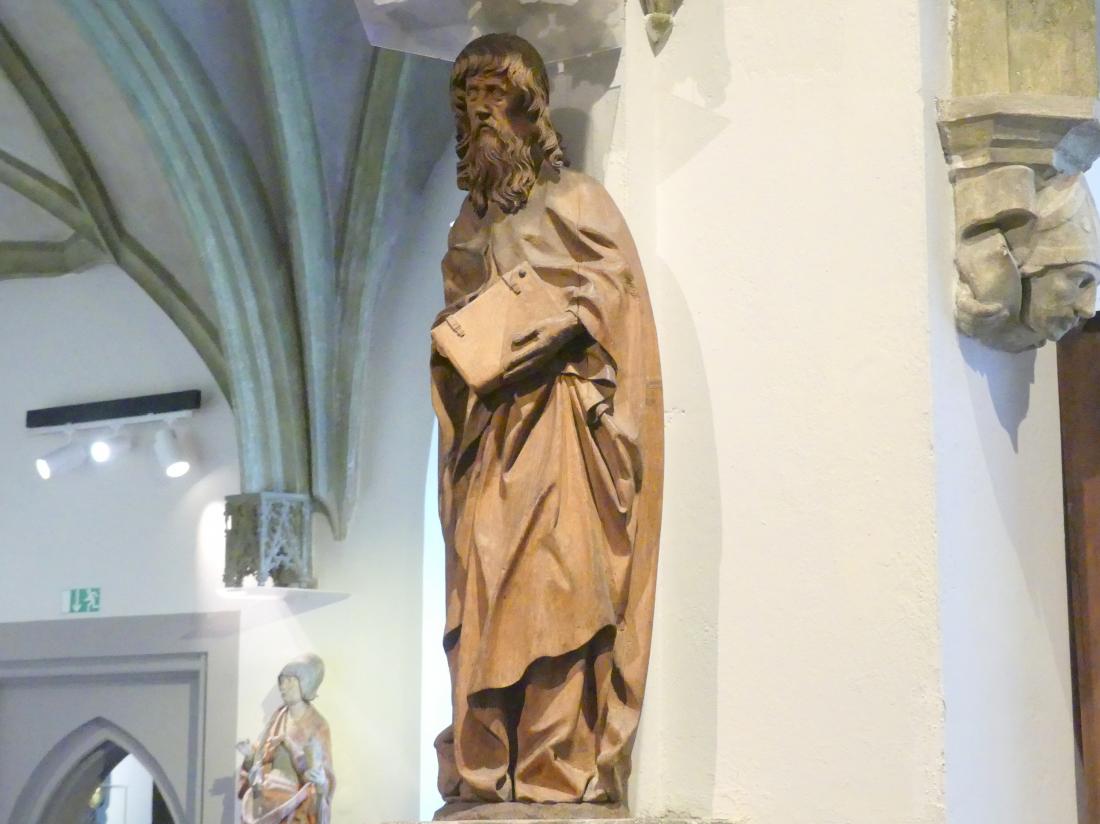 Meister der Blutenburger Apostel (1485–1495), Heiliger Bartholomäus, München, Bayerisches Nationalmuseum, Saal 15, um 1490–1500, Bild 5/6