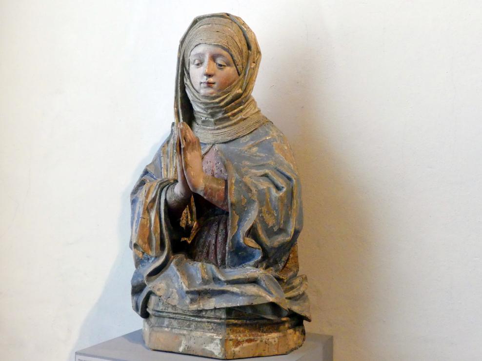 Büste einer heiligen Frau, München, Bayerisches Nationalmuseum, Saal 15, um 1460, Bild 2/5