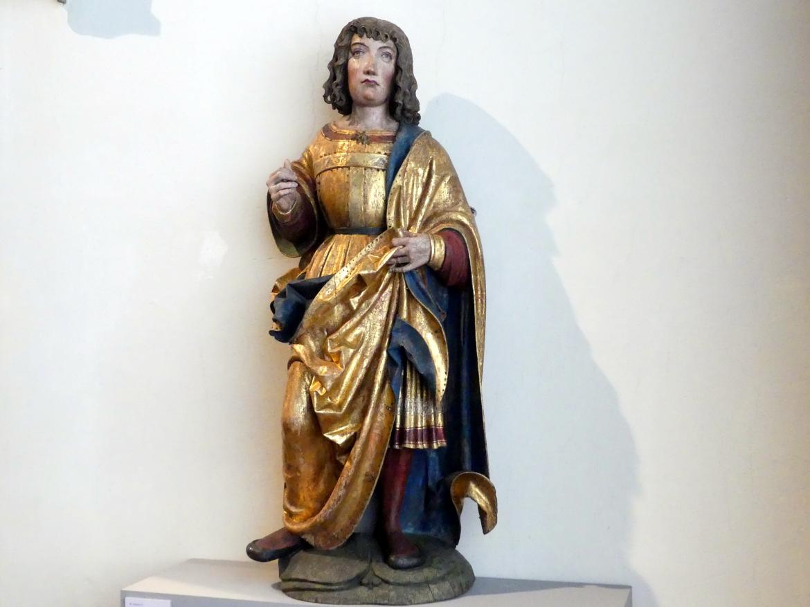 Meister von Rabenden (1515–1520), Hl. Sebastian (?), München, Bayerisches Nationalmuseum, Saal 15, um 1510–1520, Bild 3/5