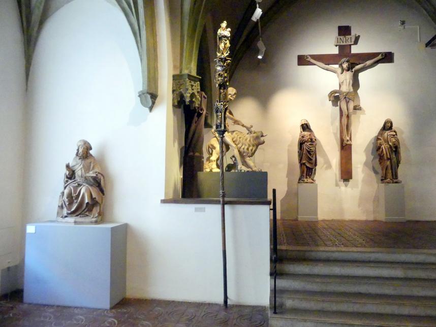 Tragestange der Ingolstädter Fischer- und Schifferzunft mit bekrönender Marienfigur und Aposteln, München, Bayerisches Nationalmuseum, Saal 15, 1509, Bild 2/5