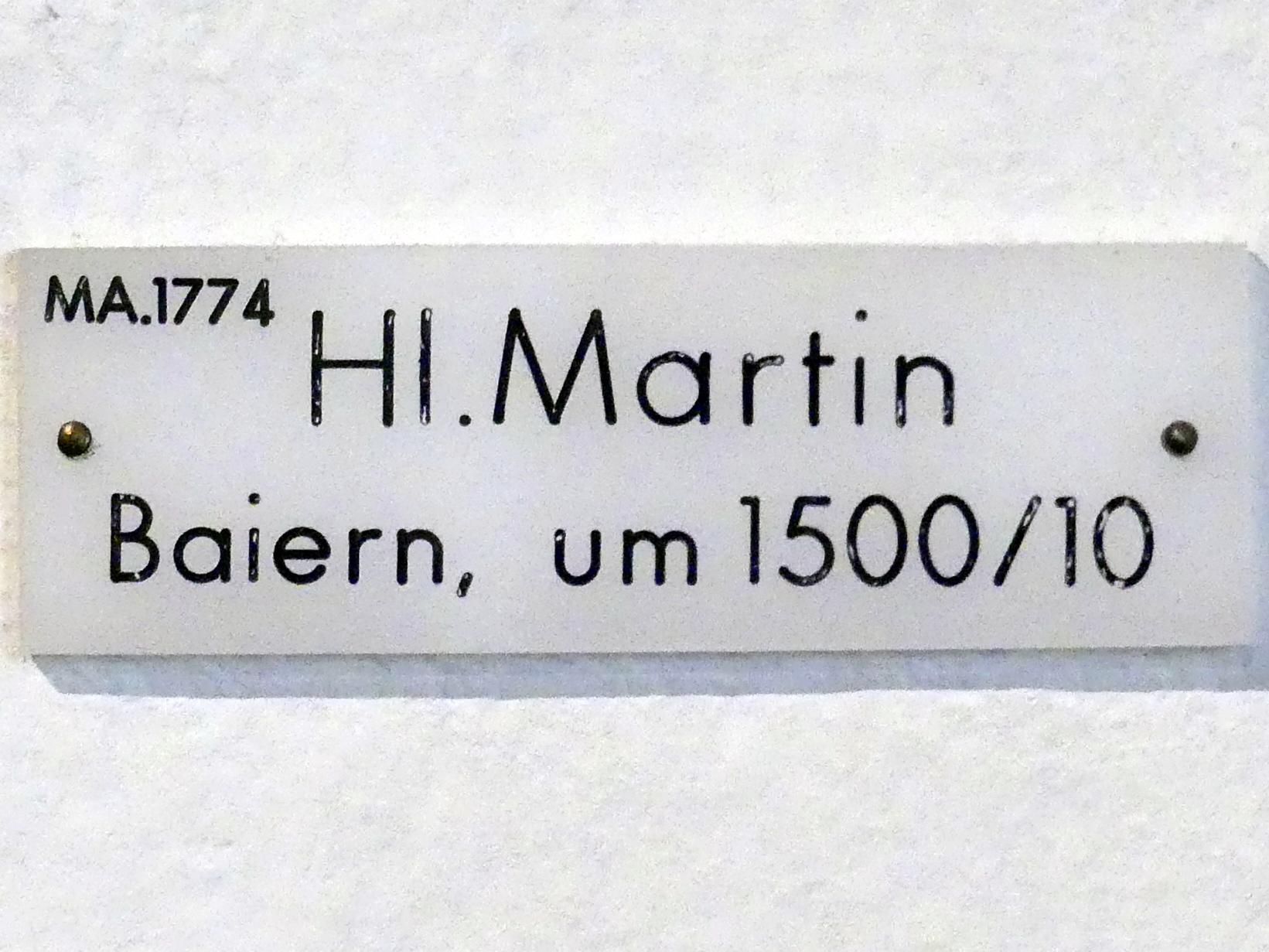 Hl. Martin, München, Bayerisches Nationalmuseum, Saal 15, um 1500–1510, Bild 4/5