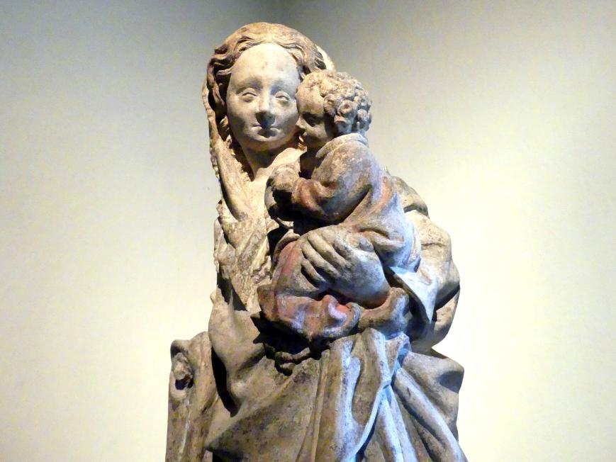 Muttergottes mit Kind, München, Bayerisches Nationalmuseum, Saal 7, um 1420, Bild 3/4