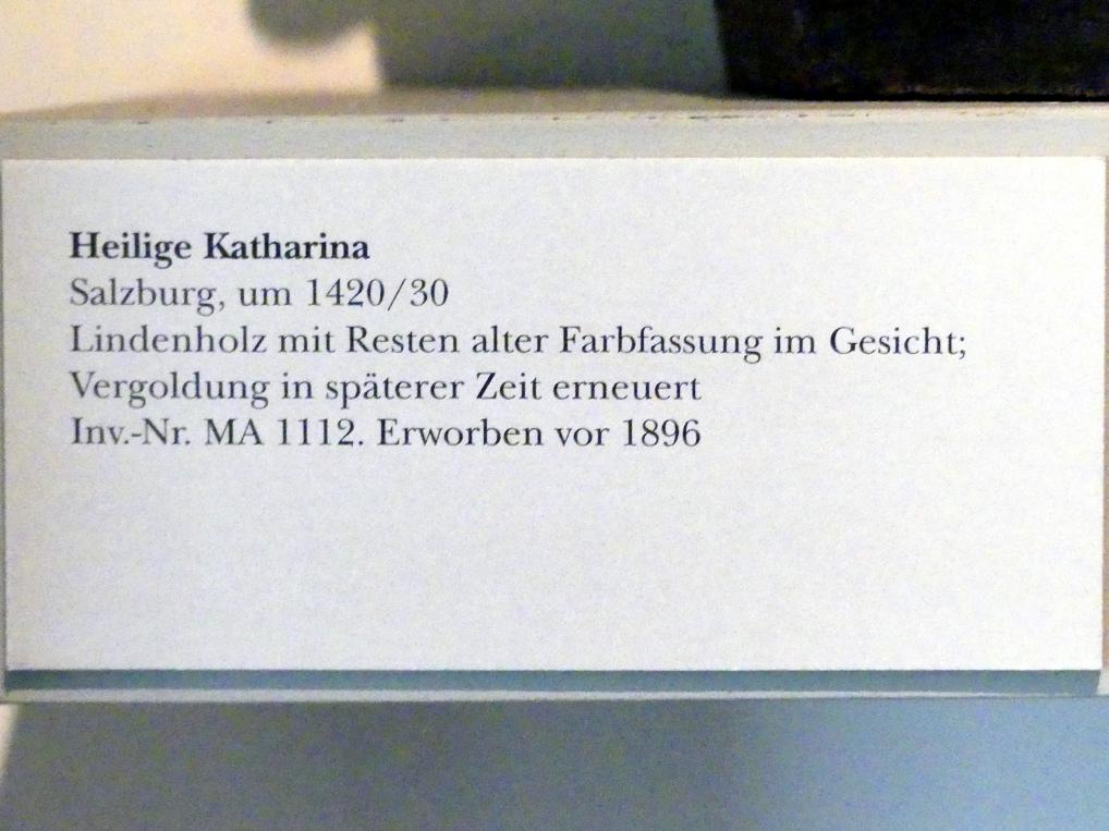 Heilige Katharina, München, Bayerisches Nationalmuseum, Saal 7, um 1420–1430, Bild 4/4