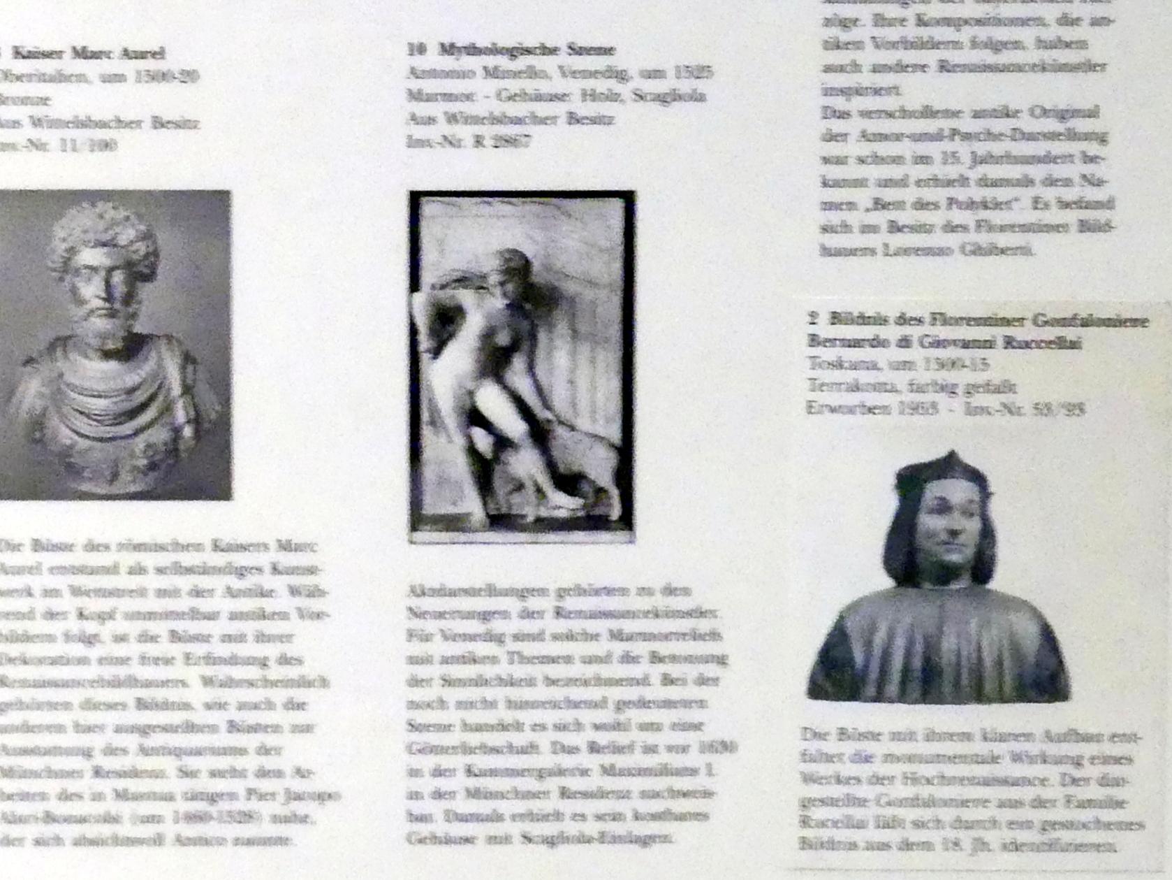 Antonio Minello (1525), Mythologische Szene, München, Bayerisches Nationalmuseum, Saal 23, um 1525, Bild 2/2
