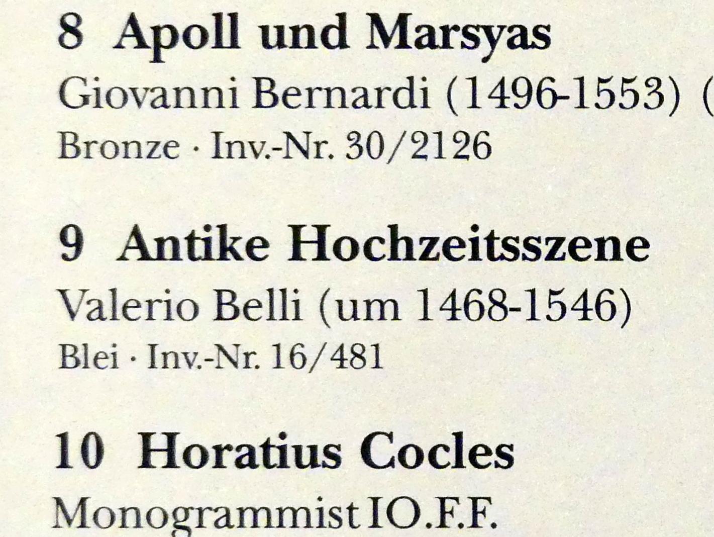 Valerio Belli (Undatiert), Antike Hochzeitsszene, München, Bayerisches Nationalmuseum, Saal 23, Undatiert, Bild 2/2