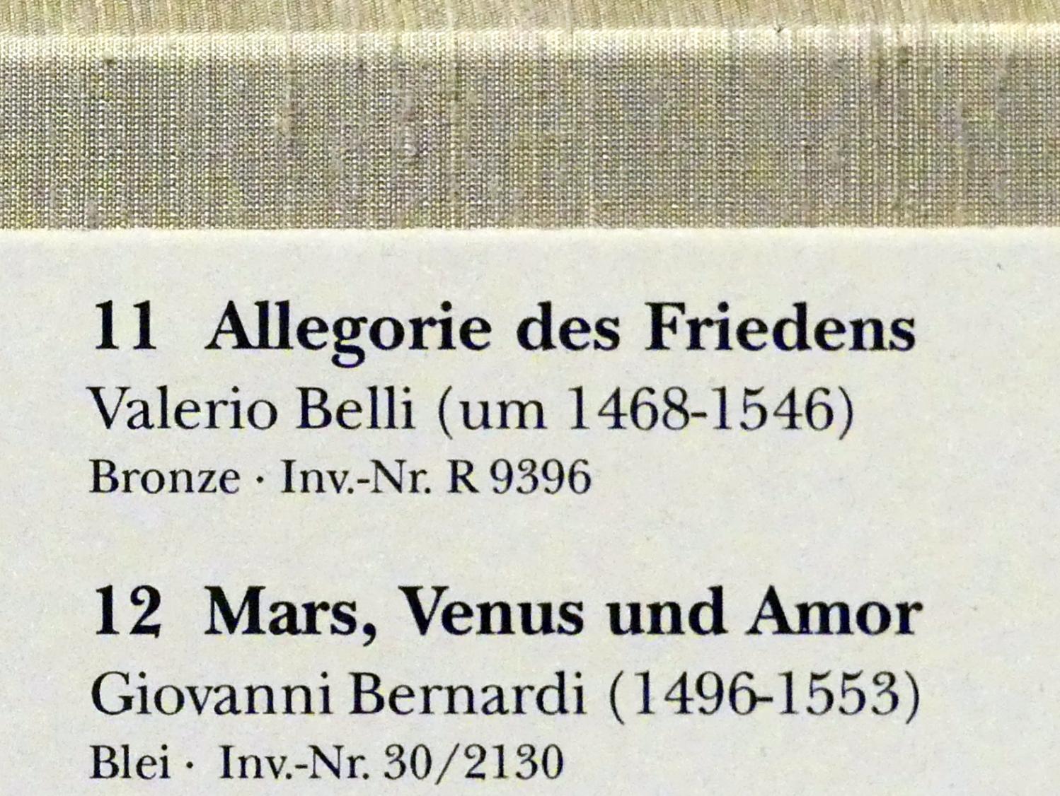 Valerio Belli (Undatiert), Allegorie des Friedens, München, Bayerisches Nationalmuseum, Saal 23, Undatiert, Bild 2/2