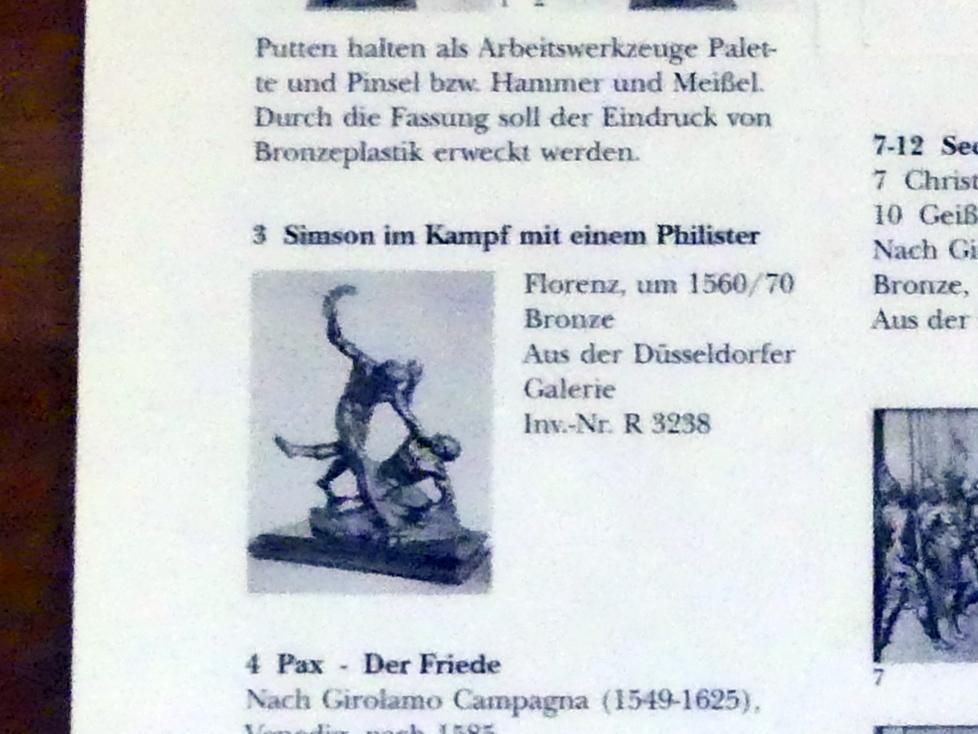 Simson im Kampf mit einem Philister, München, Bayerisches Nationalmuseum, Saal 25, um 1560–1570, Bild 4/4