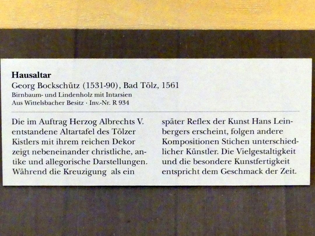Georg Bockschütz (1561), Hausaltar, München, Bayerisches Nationalmuseum, Saal 26, 1561, Bild 3/3