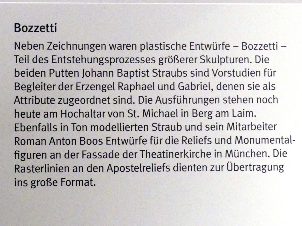 Johann Baptist Straub (1731–1777), Putten mit Vorhangdraperien, München, Theatinerkirche, jetzt München, Bayerisches Nationalmuseum, Saal 42, um 1767, Bild 3/4
