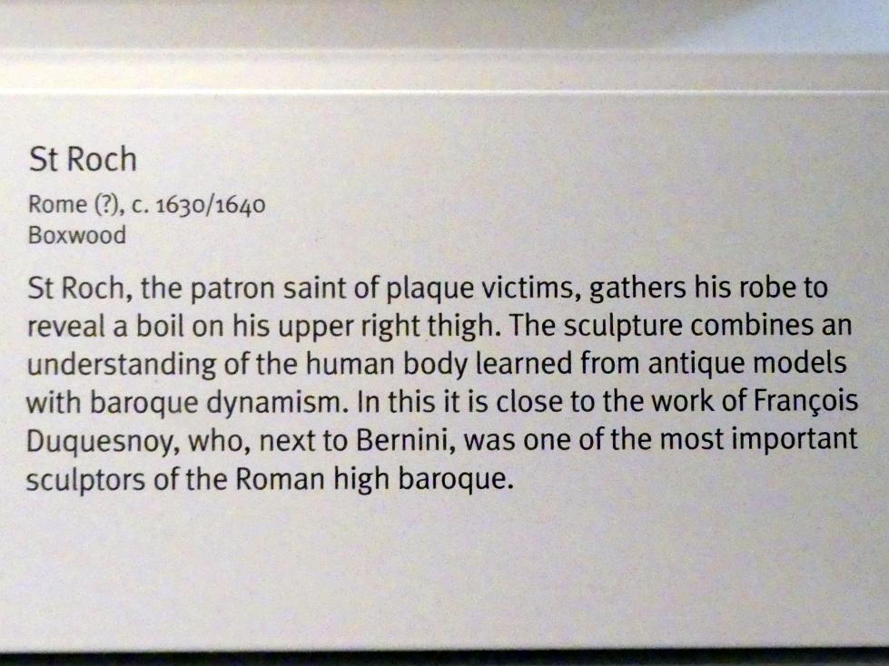 Heiliger Rochus, München, Bayerisches Nationalmuseum, Saal 40, um 1630–1640, Bild 4/4