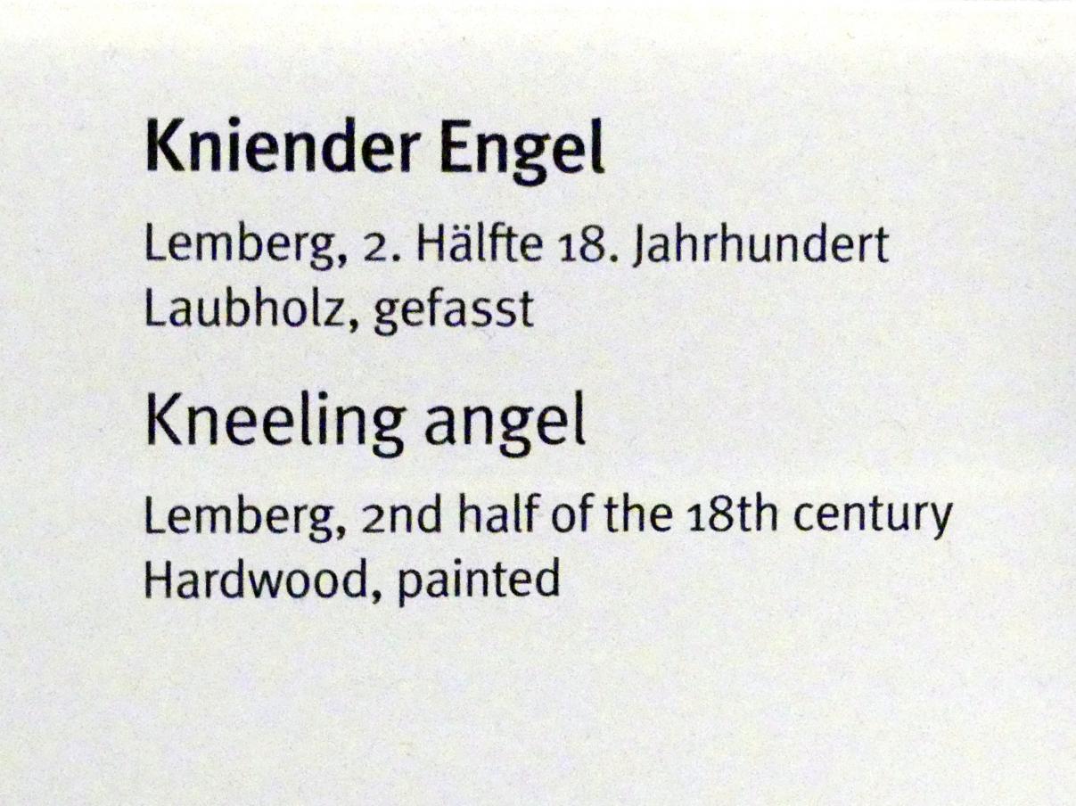 Kniender Engel, München, Bayerisches Nationalmuseum, Saal 44, 2. Hälfte 18. Jhd., Bild 4/4