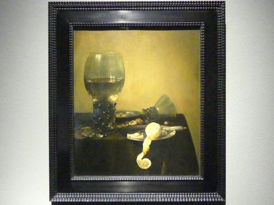 Pieter Claesz (1623–1660), Stillleben mit großem Römer und Berkemeyer, München, Bayerisches Nationalmuseum, Obergeschoss, Saal 92, 1636, Bild 2/2