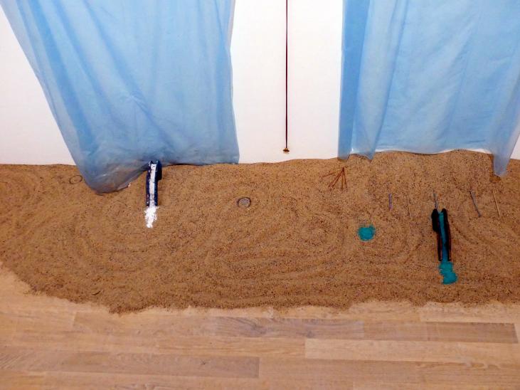 Senga Nengudi (1970–2019), Wet Night - Early Dawn - Scat-Chant - Pilgrim's Song, München, Lenbachhaus, Ausstellung "Senga Nengudi Topologien" vom 17.09.-19.01.2020, Saal 3, 1996, Bild 9/11