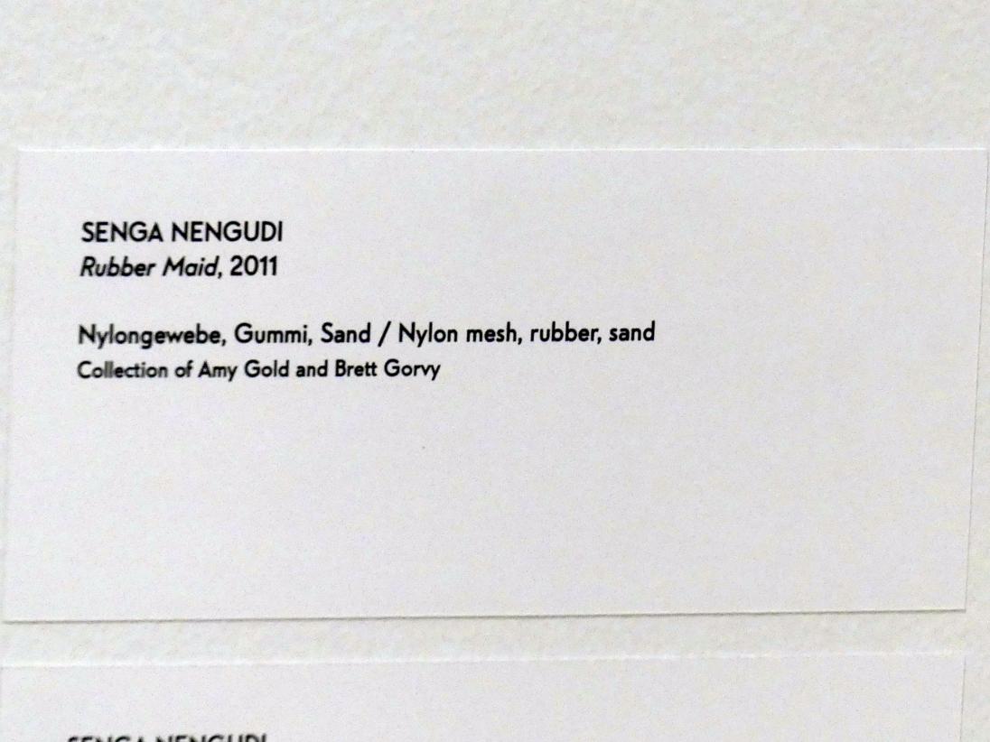Senga Nengudi (1970–2019), Wet Night - Early Dawn - Scat-Chant - Pilgrim's Song, München, Lenbachhaus, Ausstellung "Senga Nengudi Topologien" vom 17.09.-19.01.2020, Saal 3, 1996, Bild 11/11