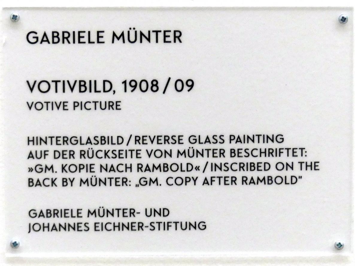 Gabriele Münter (1903–1954), Votivbild, München, Lenbachhaus, Saal 33, 1908–1909, Bild 2/2