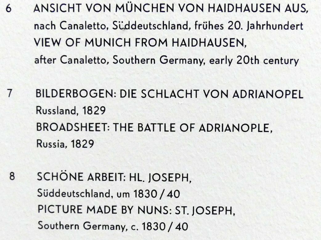 Bilderbogen: Die Schlacht von Adrianopel, München, Lenbachhaus, Saal 33, 1829, Bild 2/2
