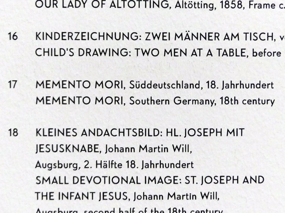 Memento Mori, München, Lenbachhaus, Saal 33, 18. Jhd., Bild 2/2