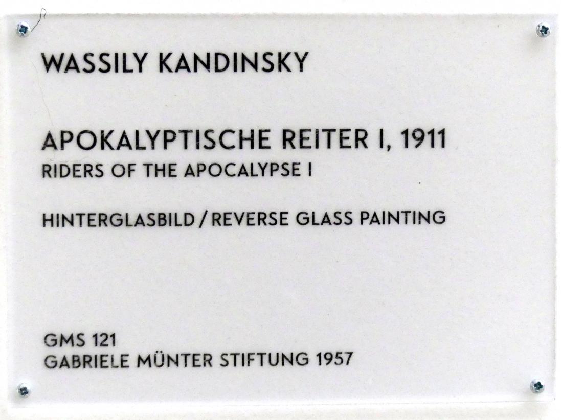 Wassily Kandinsky (1900–1943), Apokalyptischer Reiter I, München, Lenbachhaus, Saal 33, 1911, Bild 2/2