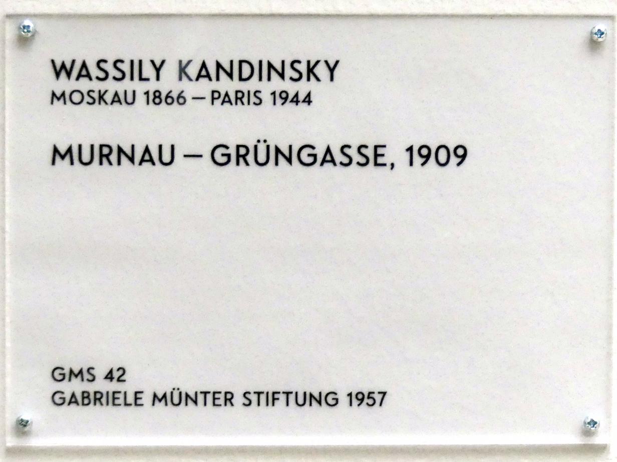 Wassily Kandinsky (1900–1943), Murnau - Grüngasse, München, Lenbachhaus, Saal 34, 1909, Bild 2/2