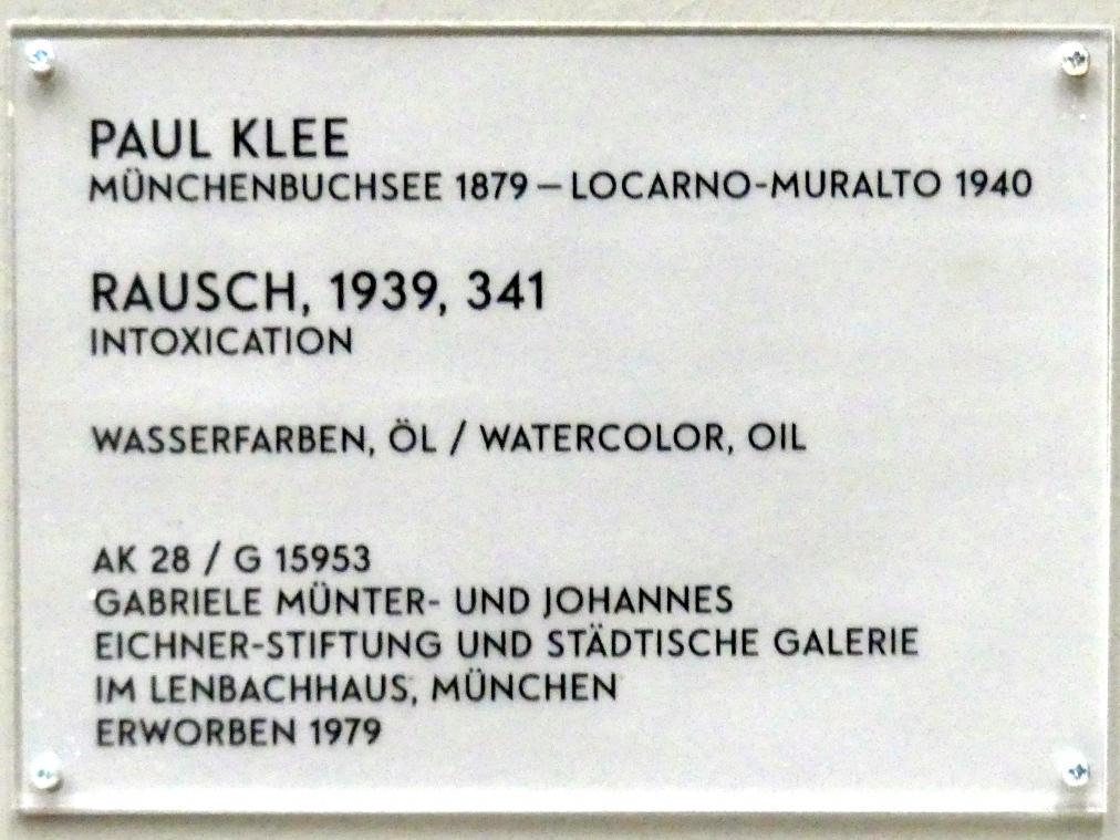 Paul Klee (1904–1940), Rausch, München, Lenbachhaus, Saal 37, 1939, Bild 2/2