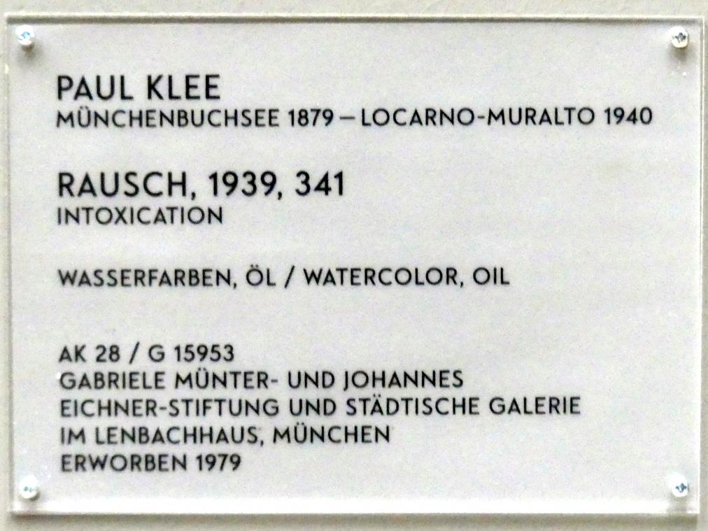 Paul Klee (1904–1940), Rausch, München, Lenbachhaus, Saal 37, 1939, Bild 2/2