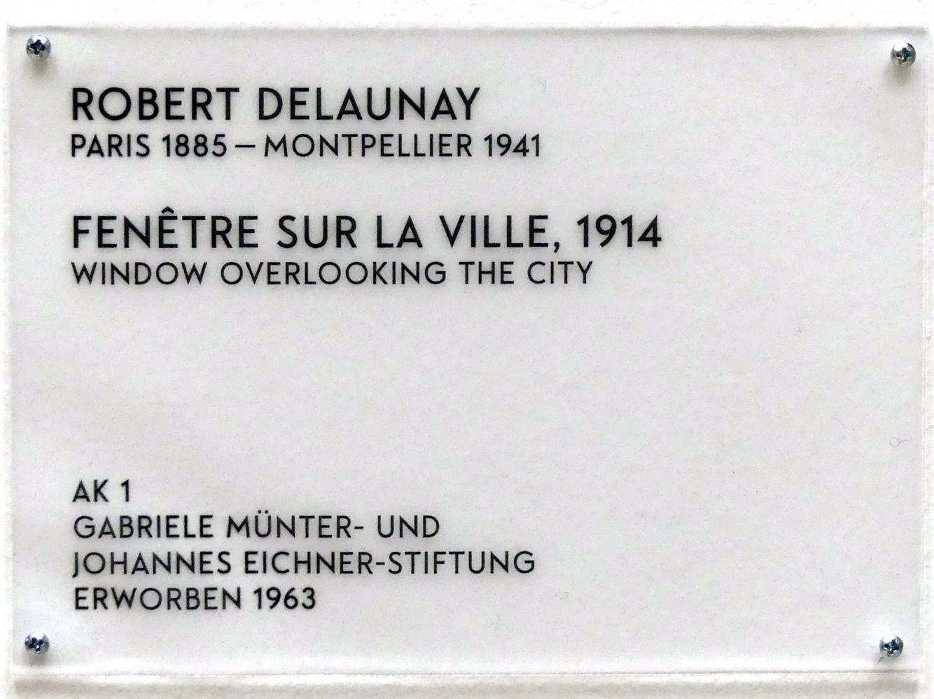 Robert Delaunay (1906–1938), Fenêtre sur la ville, München, Lenbachhaus, Saal 38, 1914, Bild 2/2