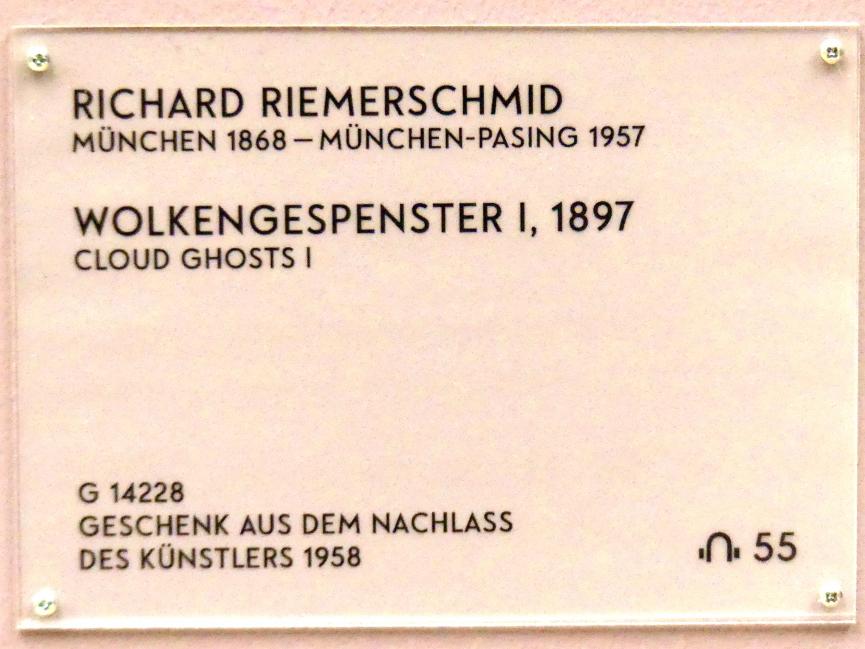 Richard Riemerschmid (1893–1906), Wolkengespenster I, München, Lenbachhaus, Saal 31, 1897, Bild 2/2
