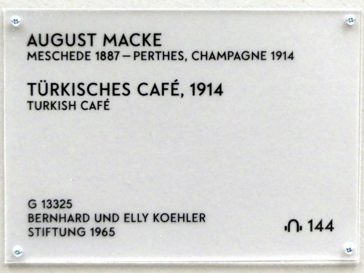 August Macke (1907–1914), Türkisches Café, München, Lenbachhaus, Saal 29, 1914, Bild 2/2