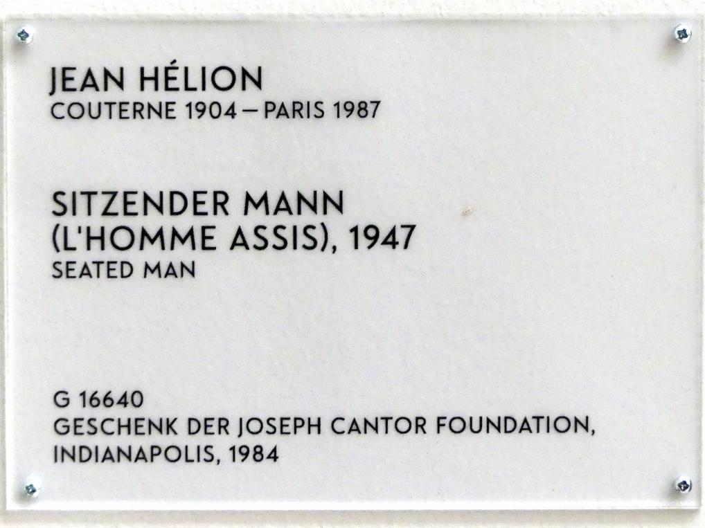 Jean Hélion (1933–1951), Sitzender Mann (L'Homme assis), München, Lenbachhaus, Saal 28, 1947, Bild 2/2