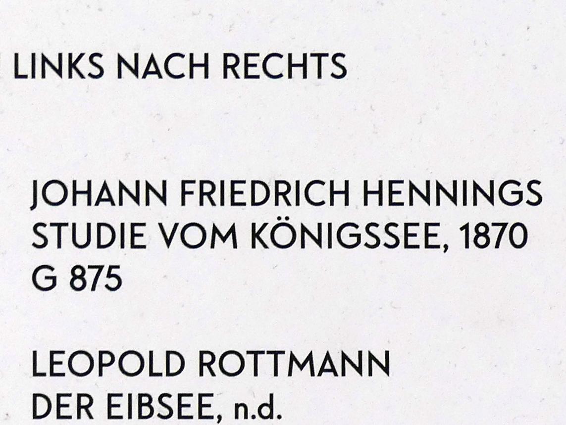Johann Friedrich Hennings (1870), Studie vom Königssee, München, Lenbachhaus, Saal 21, 1870, Bild 2/2