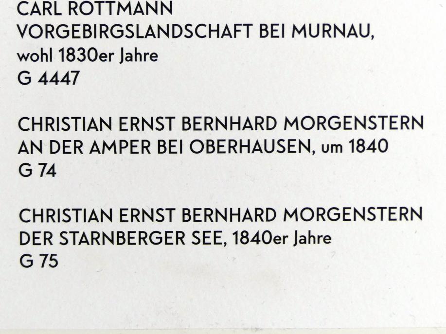 Christian Ernst Bernhard Morgenstern (1832–1851), An der Amper bei Oberhausen, München, Lenbachhaus, Saal 21, um 1840, Bild 2/2