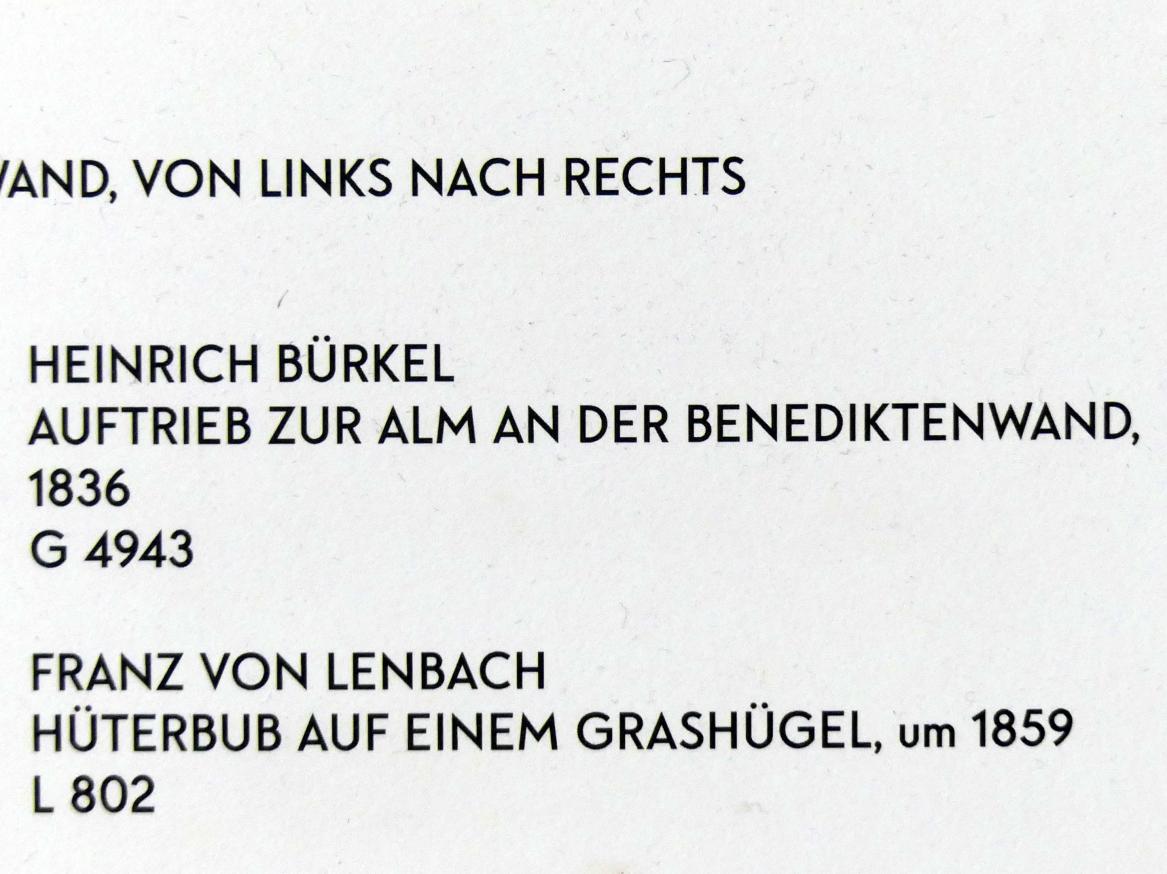 Heinrich Bürkel (1831–1851), Auftrieb zur Alm an der Benediktenwand, München, Lenbachhaus, Saal 23, 1836, Bild 2/2