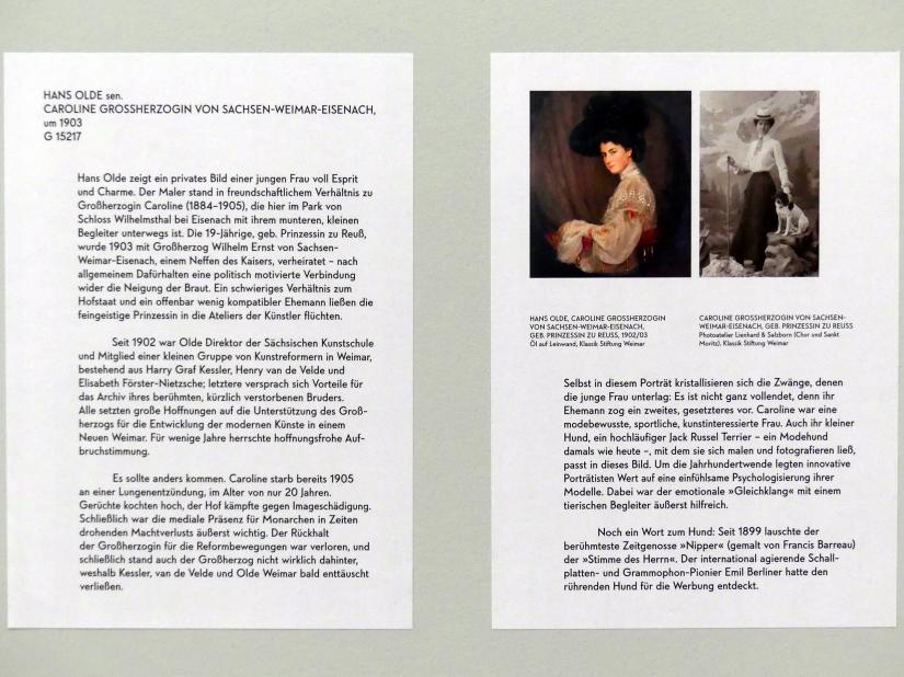 Hans Olde (1882–1916), Caroline Grossherzogin von Sachsen-Weimer-Eisenach, München, Lenbachhaus, Saal 25, um 1903, Bild 2/2